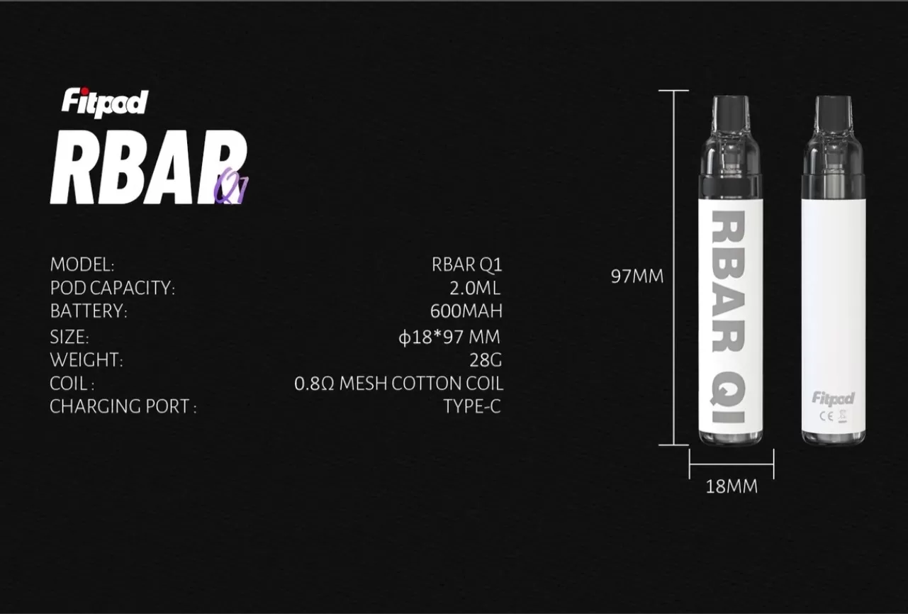 FITPOD RBAR Q1 拋棄式注油主機|耐用便捷|支持多次注油:圖片 3