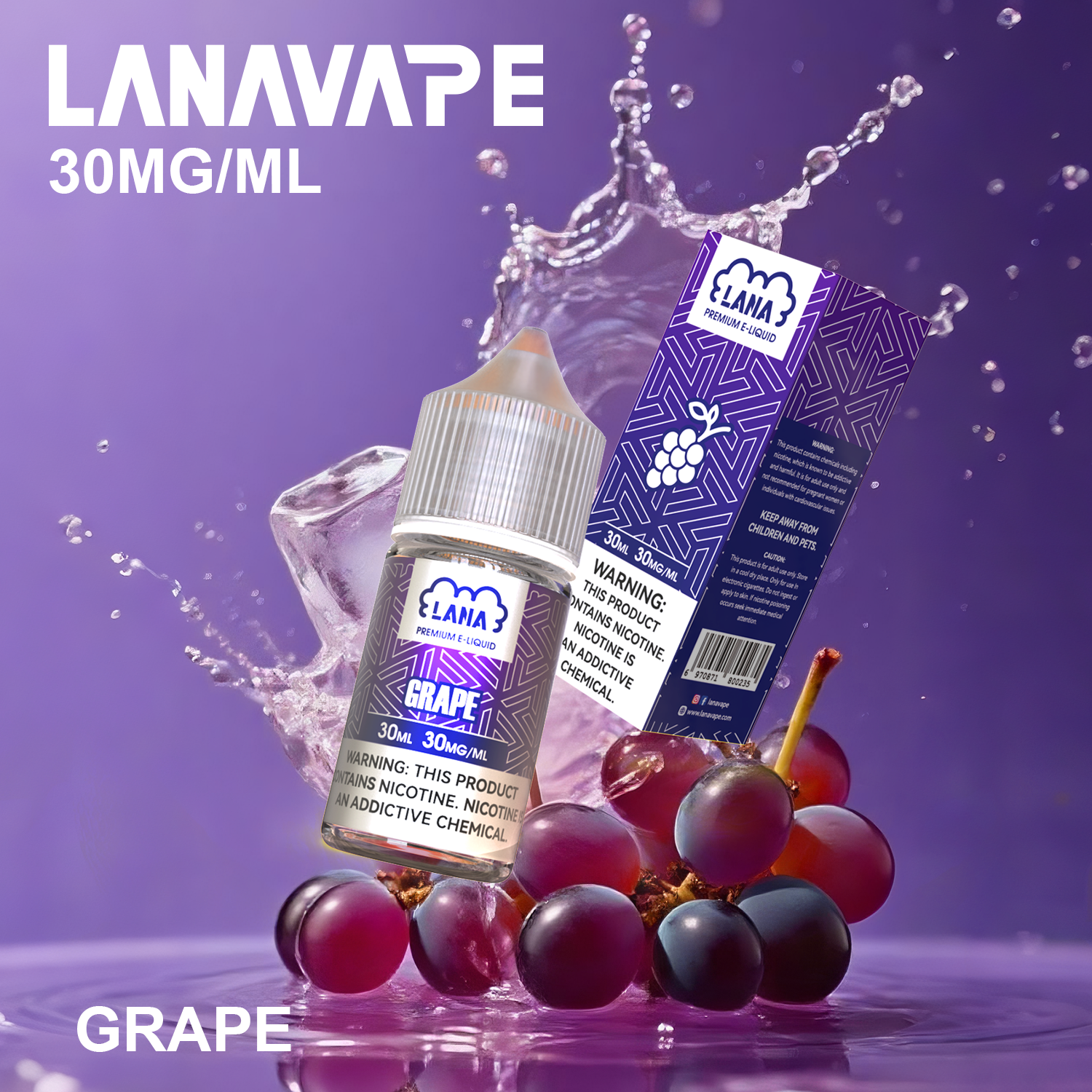LANA 拉娜煙油 30ml 瓶裝煙油|30MG 冰感強勁・清涼口感升級:圖片 4